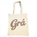 Leopard Print Grá Tote Bag
