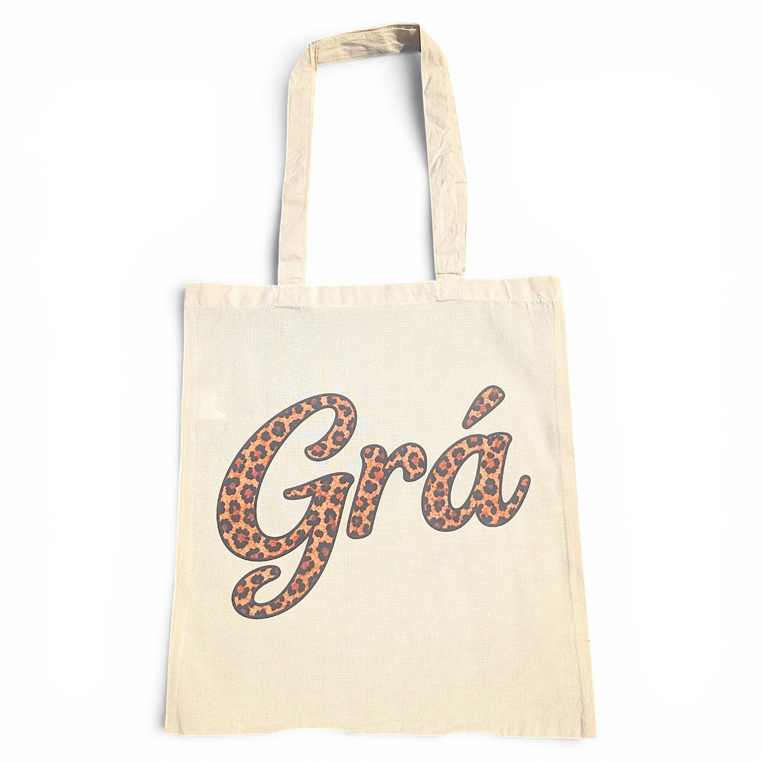 Leopard Print Grá Tote Bag