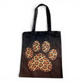 Leopard Print Paw Tote Bag