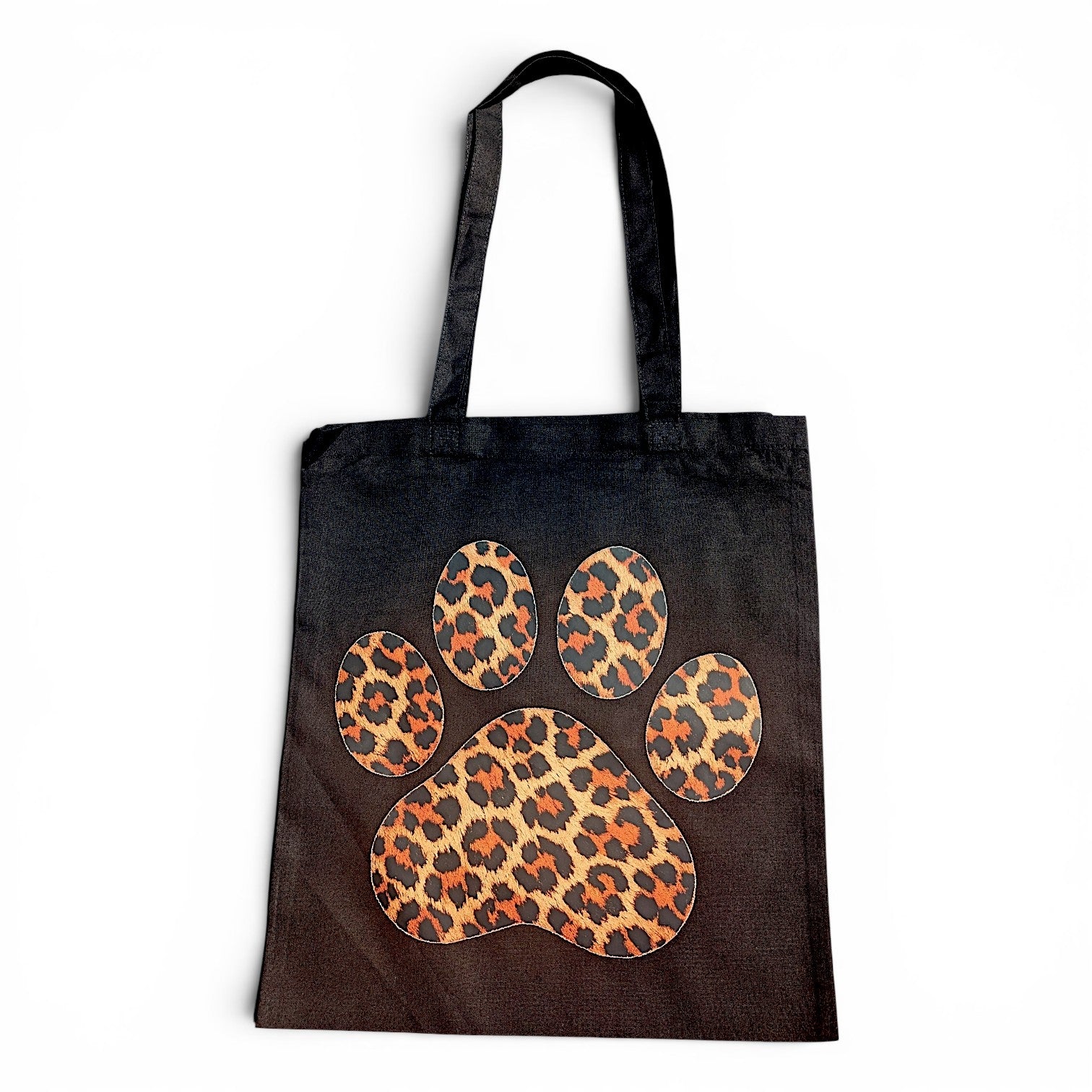 Leopard Print Paw Tote Bag